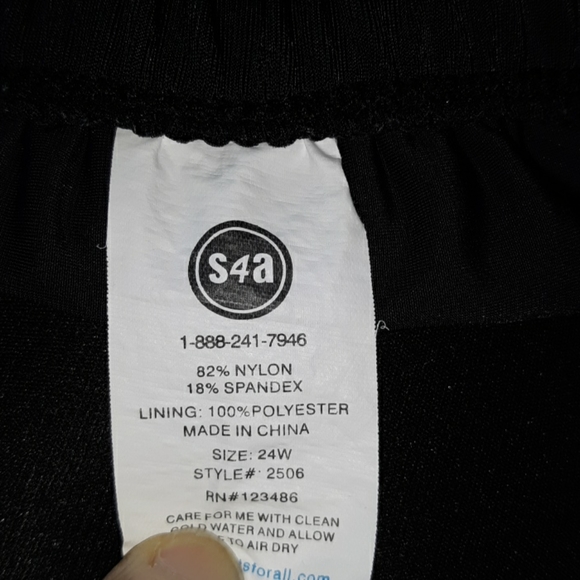 Swimsuits 4 All black swim skirt size 24W - Picture 3 of 3